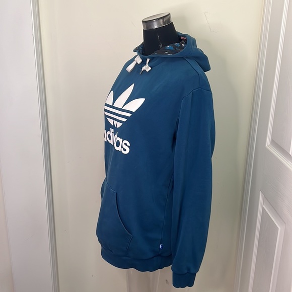 Adidas Signature Spellout Logo Hoodie Sweater Size Small - Picture 6 of 10